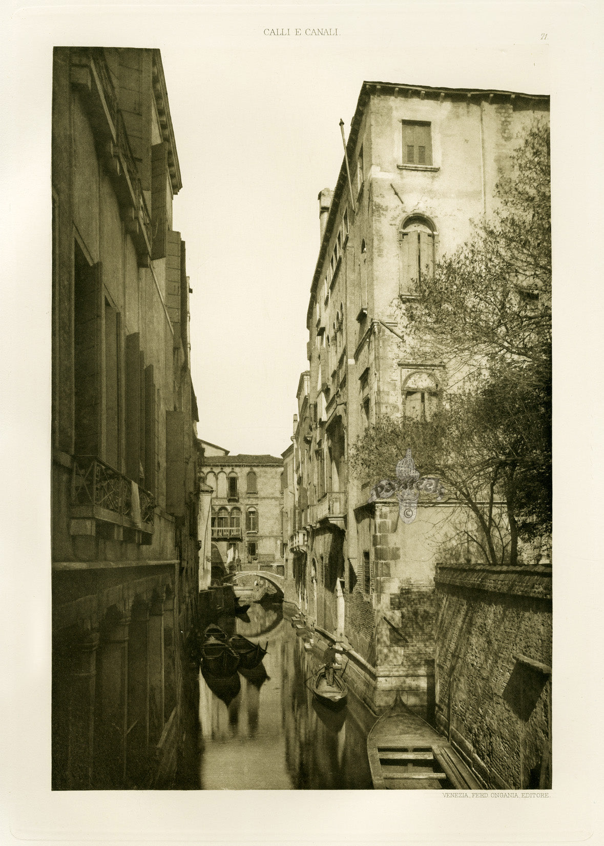 Ongania Architecture Venice Views 1891 S. Apollinare's Canal