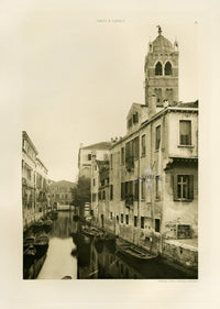 Ongania Architecture Venice Views 1891 S. Fosca's Canal - Panteek Antique Prints