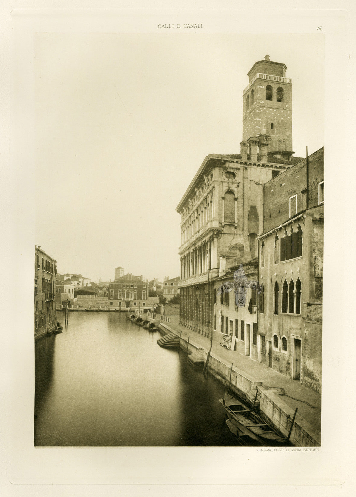 Ongania Architecture Venice Views 1891 S. Jeremiah's Canal