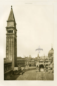 Ongania Architecture Venice Views 1891 S. Mark's Piazzetta - Panteek Antique Prints