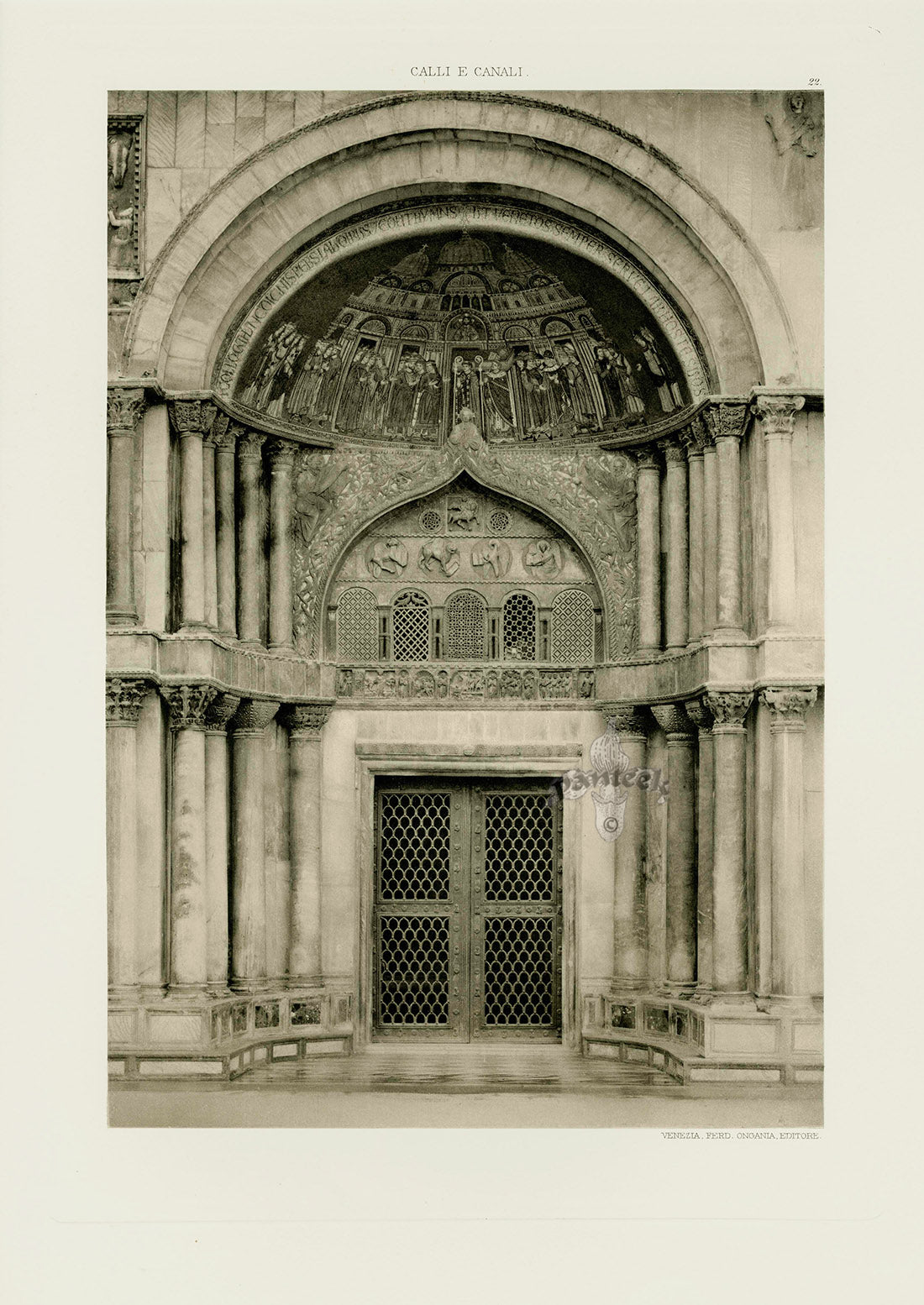 Ongania Architecture Venice Views 1891 St Mark Niche