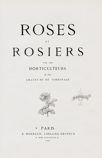 Orginal Hand Colored Roses 1884 Title Page - Panteek Antique Prints