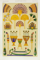 Owen Jones Grammar of Ornament Antique Print Egyptian Fans - Panteek Antique Prints