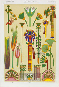 Owen Jones Grammar of Ornament Antique Print Egyptian Plants - Panteek Antique Prints