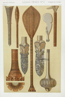 Owen Jones Grammar of Ornament Antique Print Tribal Tools - Panteek Antique Prints