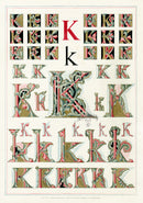 Owen Jones Initial Designs 1864 Print Letter K - Panteek Antique Prints