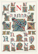 Owen Jones Initial Designs 1864 Print Letter N - Panteek Antique Prints