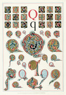 Owen Jones Initial Designs 1864 Print Letter Q - Panteek Antique Prints