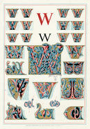 Owen Jones Initial Designs 1864 Print Letter W - Panteek Antique Prints