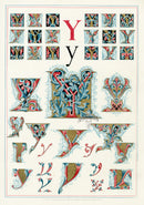 Owen Jones Initial Designs 1864 Print Letter Y - Panteek Antique Prints