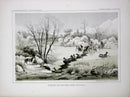 Pacific Railroad Original Print Hellgate River, 1854 - Panteek Antique Prints