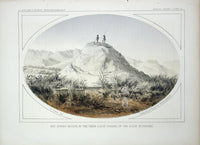 Pacific Railroad Original Print Hot Spring Mound, Rocky Mountains - Panteek Antique Prints