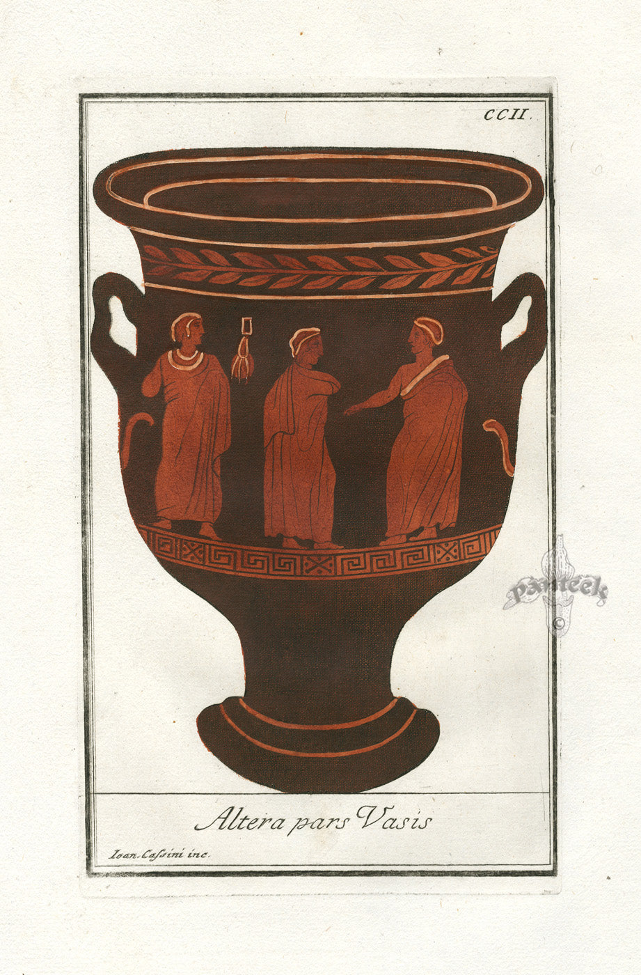 Passeri Antique Print 1775 Vases Other Part of Vase