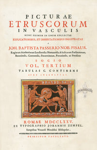 Passeri Antique Print 1775 Vases Title Page 2 - Panteek Antique Prints