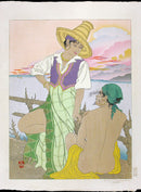 Paul Jacoulet Coucher De Soleil A Menado. Celebes - Panteek Antique Prints