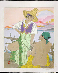 Paul Jacoulet Coucher De Soleil A Menado. Celebes - Panteek Antique Prints