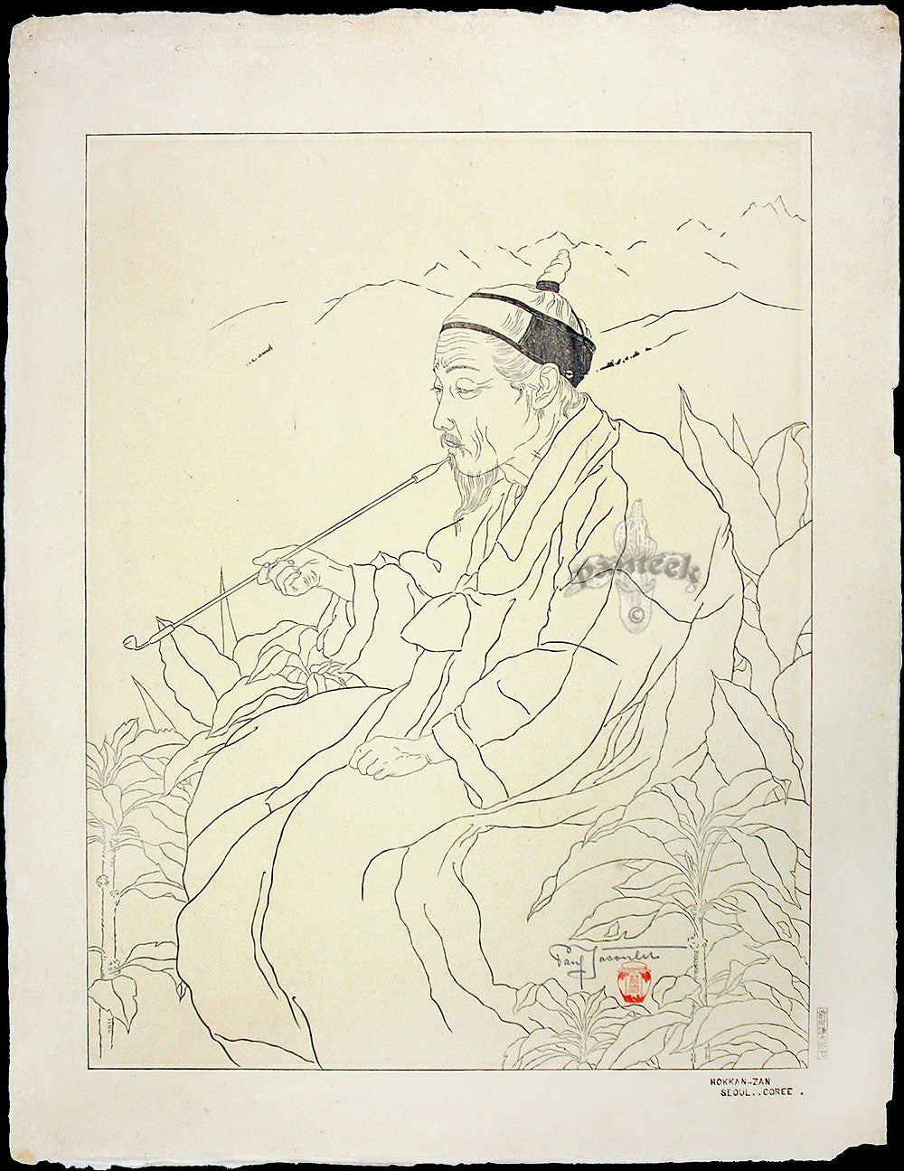 Paul Jacoulet Hokkan-zan Seoul