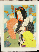 Paul Jacoulet Le Chant Des Fileuses, Mongolie - Panteek Antique Prints