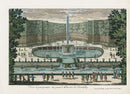Perelle Original Architectural Engraving France Bassin de Chantilly - Panteek Antique Prints