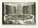 Perelle Original Architectural Engraving France Bassin de Saturne - Panteek Antique Prints
