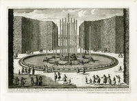 Perelle Original Architectural Engraving France Bassin de Saturne - Panteek Antique Prints