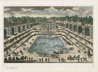 Perelle Original Architectural Engraving France Chateau de Marly - Panteek Antique Prints