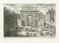 Perelle Original Architectural Engraving France Porte St. Martin - Panteek Antique Prints