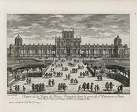 Perelle Original Architectural Engraving France Prince Pamphile - Panteek Antique Prints