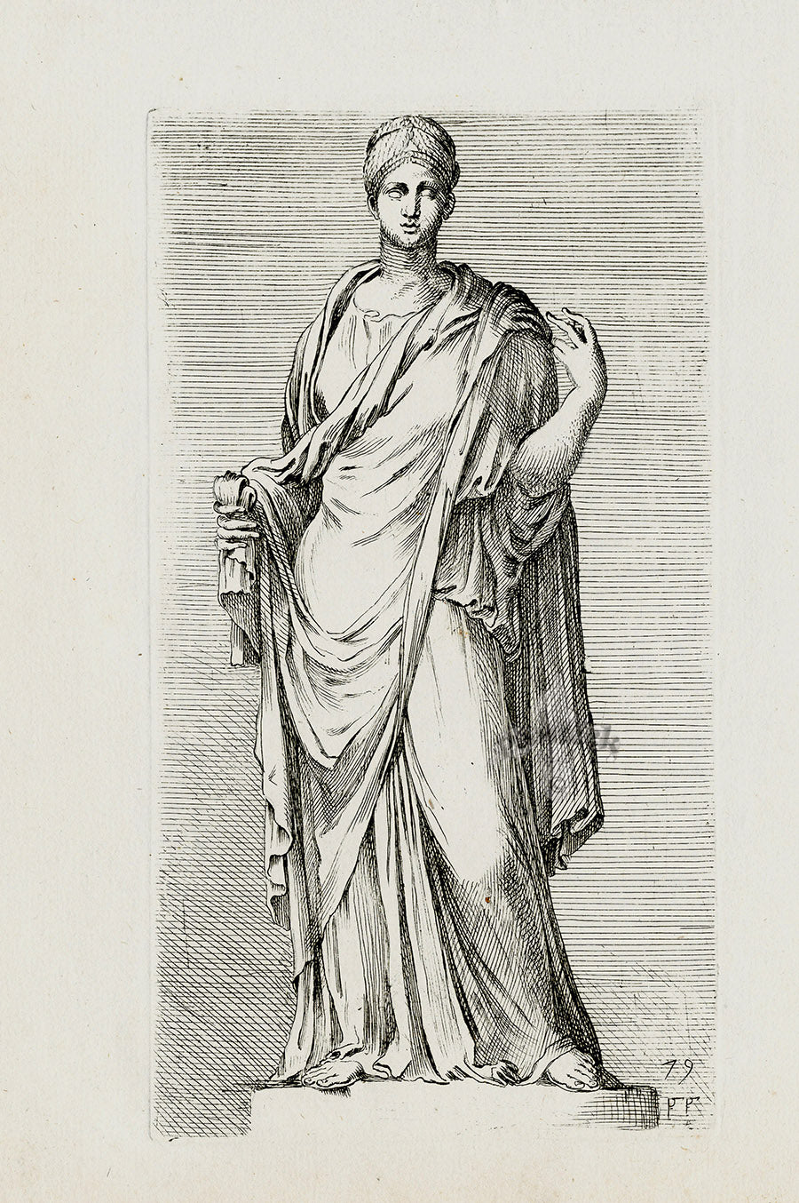Perrier Antique Etching 1638 Agrippina