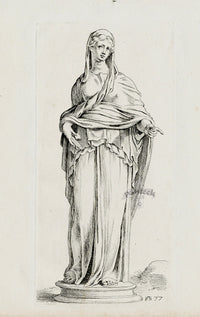 Perrier Antique Etching 1638 Ceres 4 - Panteek Antique Prints