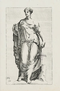 Perrier Antique Etching 1638 Flora - Panteek Antique Prints