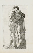 Perrier Antique Etching 1638 Hercules Vatican Gardens - Panteek Antique Prints