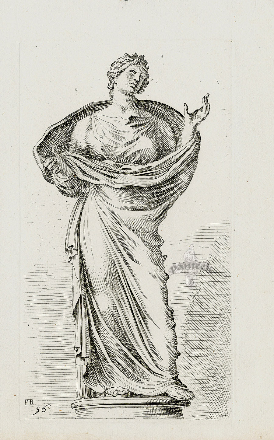 Perrier Antique Etching 1638 Juno