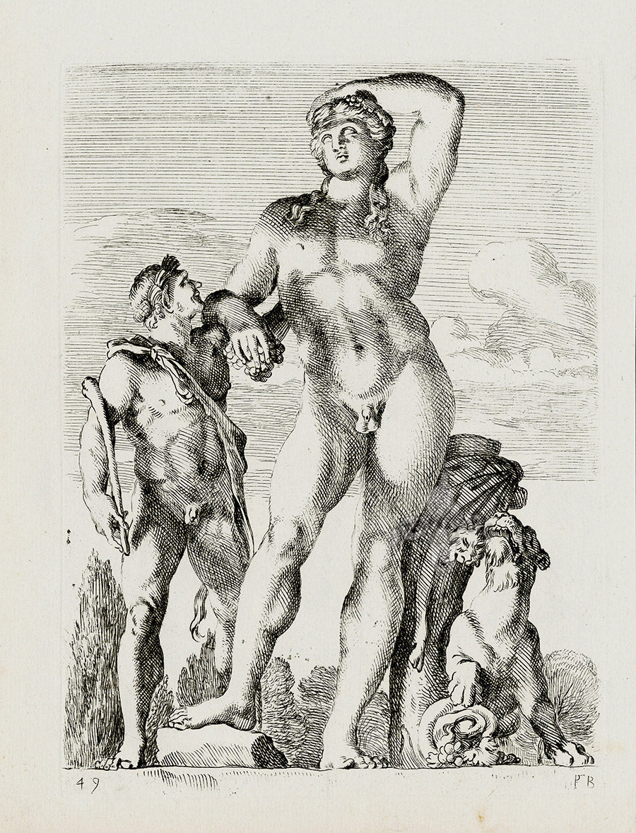 Perrier Antique Etching 1638 Lacchus