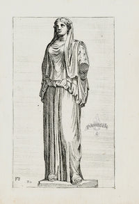 Perrier Antique Etching 1638 Max Vestal Virgin - Panteek Antique Prints