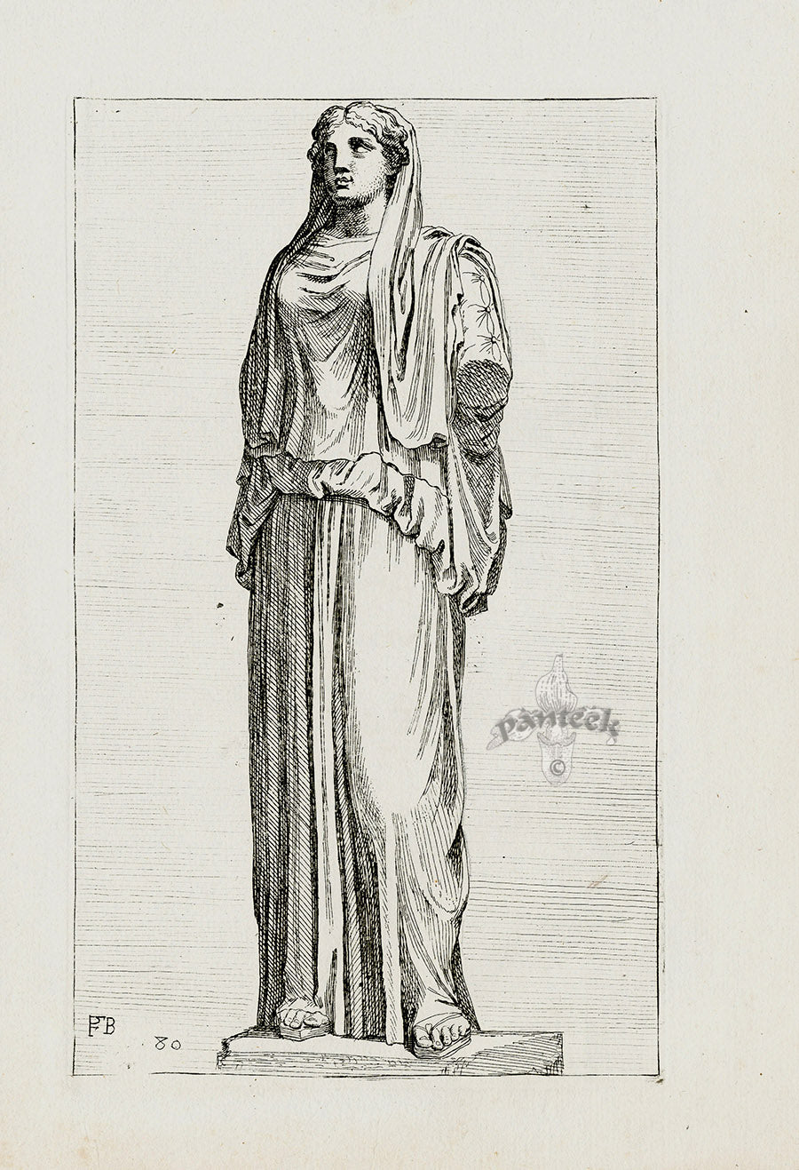 Perrier Antique Etching 1638 Max Vestal Virgin