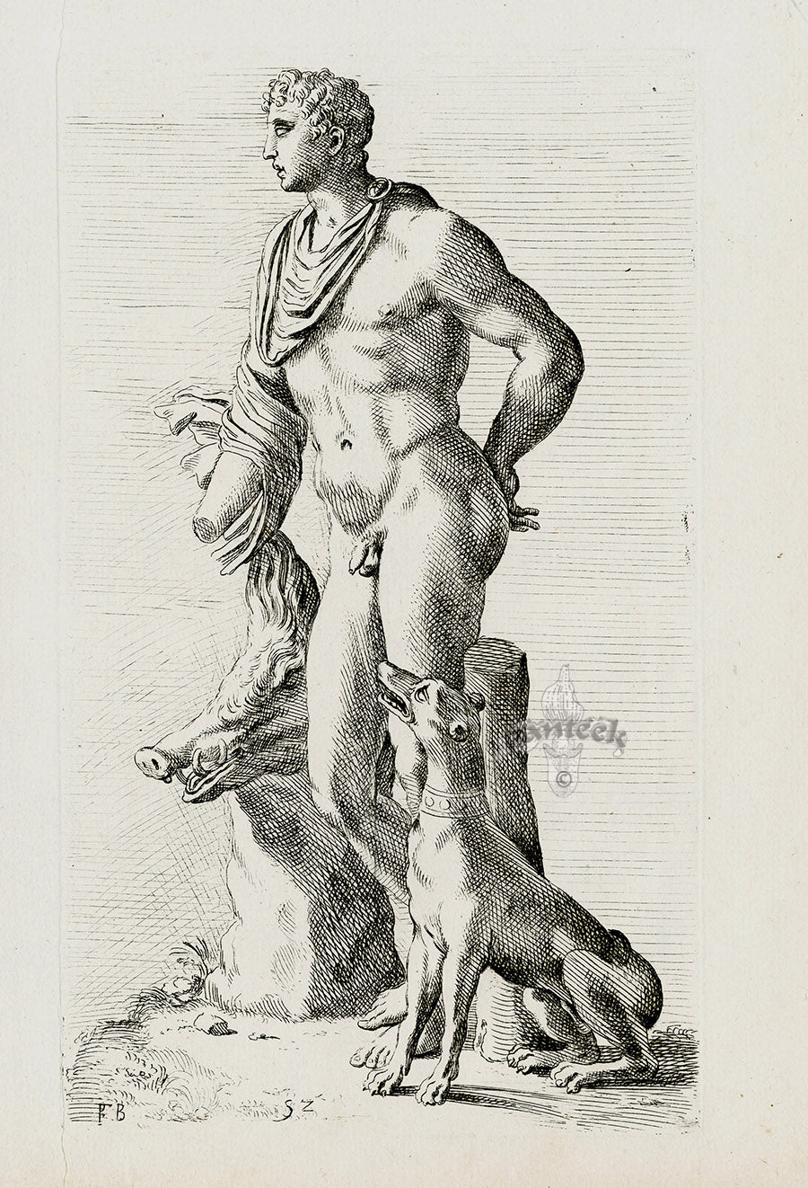 Perrier Antique Etching 1638 Melegri