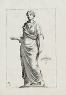 Perrier Antique Etching 1638 Muse - Panteek Antique Prints