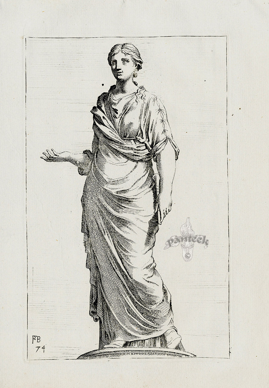 Perrier Antique Etching 1638 Muse