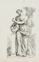 Perrier Antique Etching 1638 Muse of Dance - Panteek Antique Prints