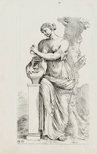 Perrier Antique Etching 1638 Muse of Dance - Panteek Antique Prints