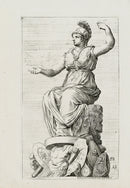 Perrier Antique Etching 1638 Rome Triumphant - Panteek Antique Prints