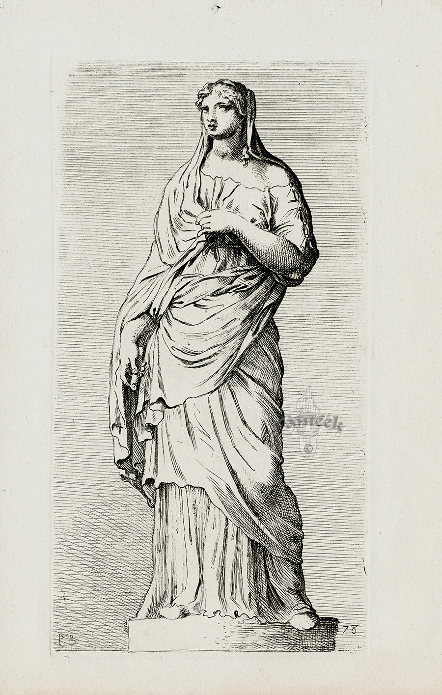 Perrier Antique Etching 1638 Sabilla