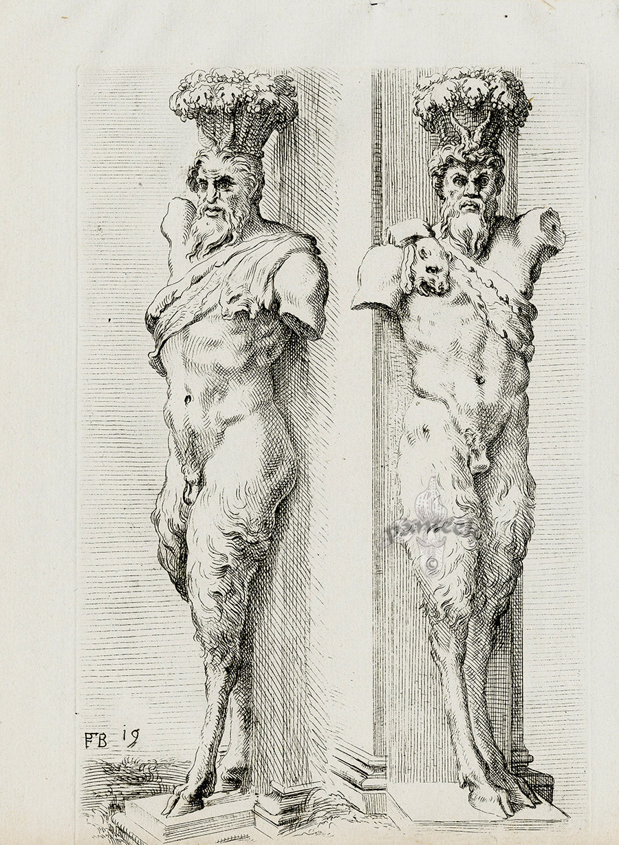 Perrier Antique Etching 1638 Satyrs