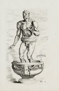 Perrier Antique Etching 1638 Seneca Dying - Panteek Antique Prints