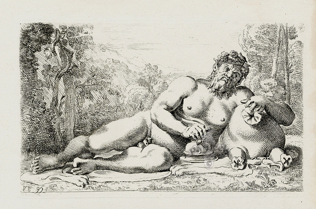 Perrier Antique Etching 1638 Silenus