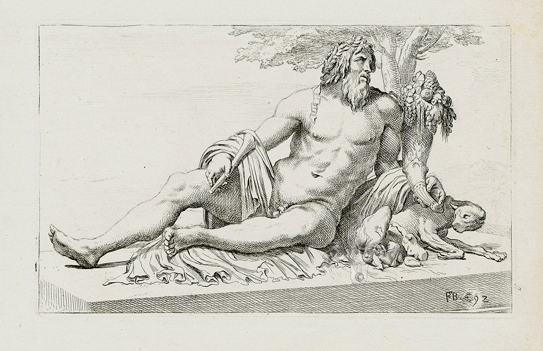 Perrier Antique Etching 1638 Tyberis