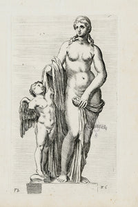 Perrier Antique Etching 1638 Venus & Cupid - Panteek Antique Prints