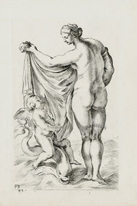Perrier Antique Etching 1638 Venus from the sea - Panteek Antique Prints