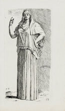 Perrier Antique Etching 1638 Vestal Virgin - Panteek Antique Prints